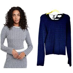 VVB Victoria Beckham NWOT Slim Fit Stretch Jumper Sweater Size L Double Knit